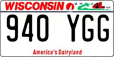 WI license plate 940YGG
