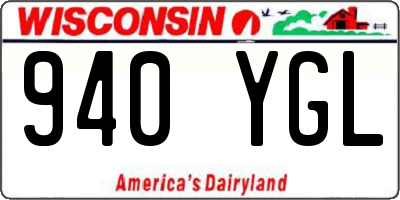 WI license plate 940YGL