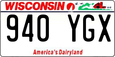 WI license plate 940YGX