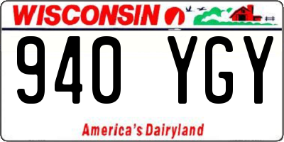 WI license plate 940YGY