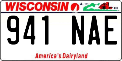 WI license plate 941NAE