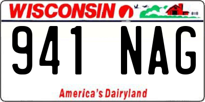 WI license plate 941NAG