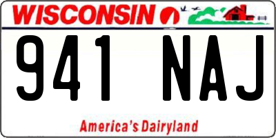 WI license plate 941NAJ