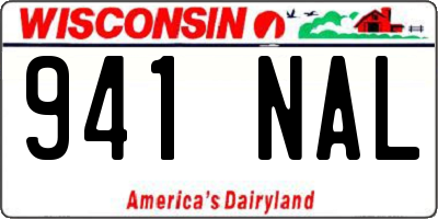 WI license plate 941NAL