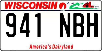 WI license plate 941NBH