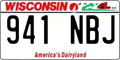 WI license plate 941NBJ