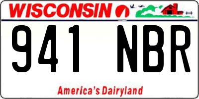 WI license plate 941NBR