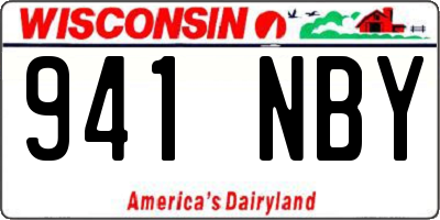 WI license plate 941NBY