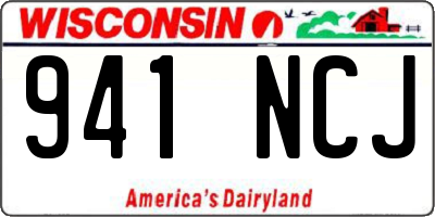 WI license plate 941NCJ
