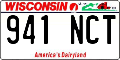WI license plate 941NCT