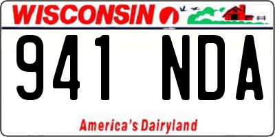 WI license plate 941NDA