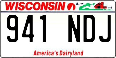 WI license plate 941NDJ