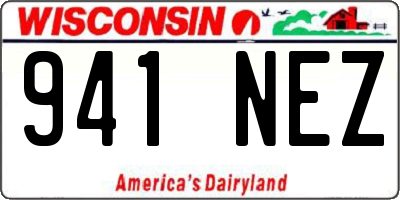 WI license plate 941NEZ