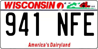WI license plate 941NFE