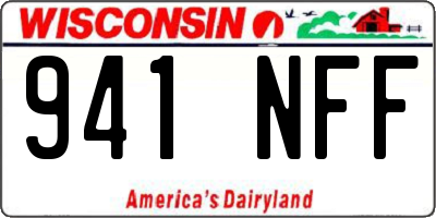 WI license plate 941NFF