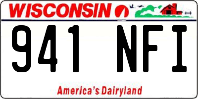 WI license plate 941NFI