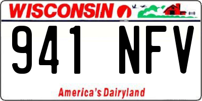WI license plate 941NFV