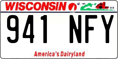 WI license plate 941NFY