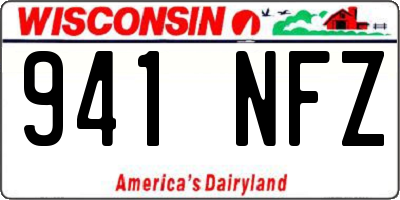 WI license plate 941NFZ