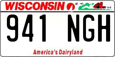 WI license plate 941NGH