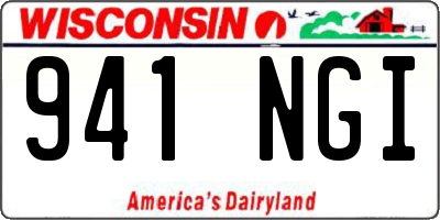 WI license plate 941NGI
