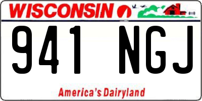 WI license plate 941NGJ