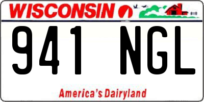 WI license plate 941NGL