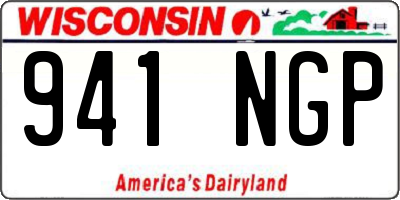 WI license plate 941NGP