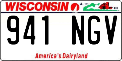 WI license plate 941NGV