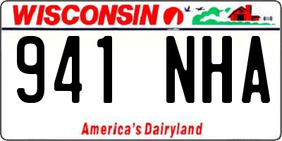 WI license plate 941NHA