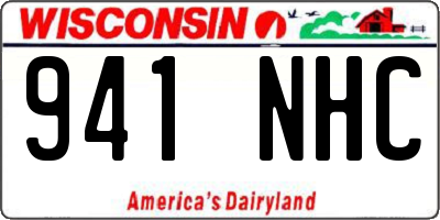 WI license plate 941NHC