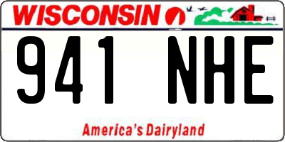 WI license plate 941NHE