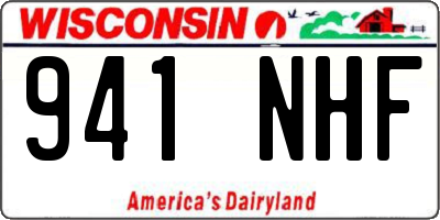 WI license plate 941NHF