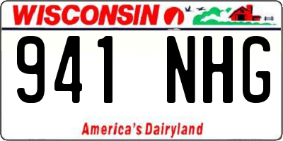 WI license plate 941NHG