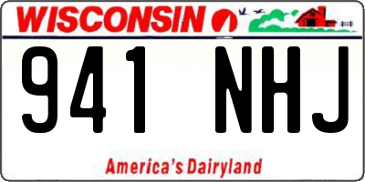 WI license plate 941NHJ