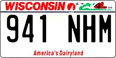 WI license plate 941NHM