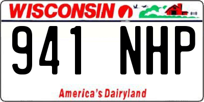 WI license plate 941NHP