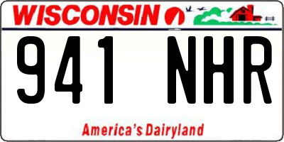 WI license plate 941NHR