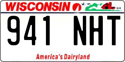 WI license plate 941NHT
