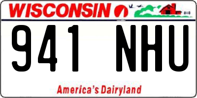 WI license plate 941NHU
