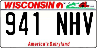 WI license plate 941NHV