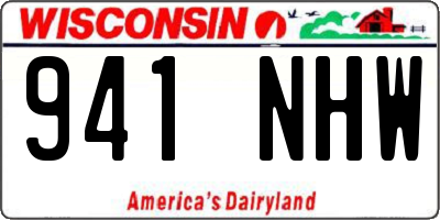 WI license plate 941NHW