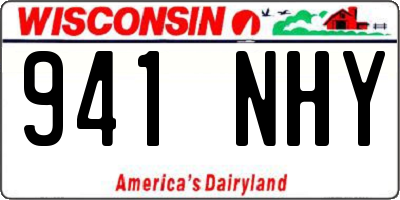 WI license plate 941NHY