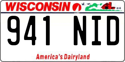 WI license plate 941NID