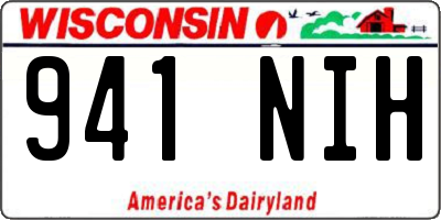 WI license plate 941NIH