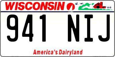 WI license plate 941NIJ