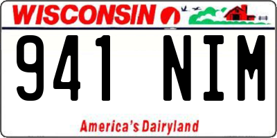 WI license plate 941NIM