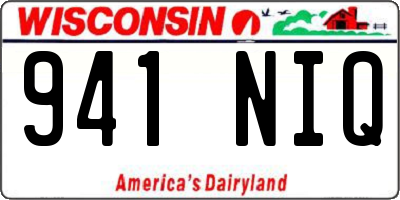 WI license plate 941NIQ