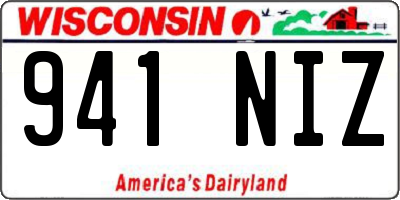 WI license plate 941NIZ