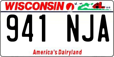 WI license plate 941NJA